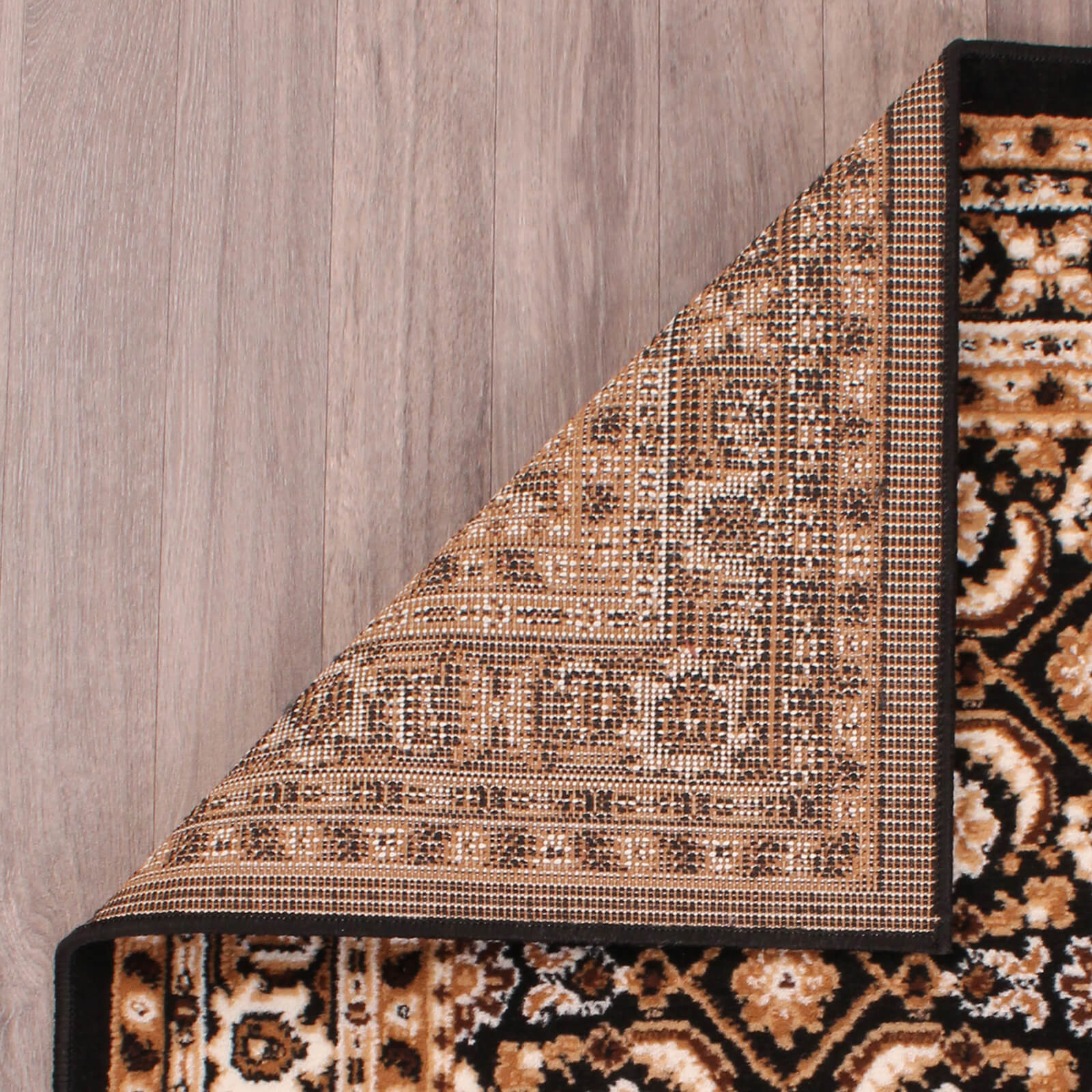 Rug Style Traditional Poly Esta Black Rug