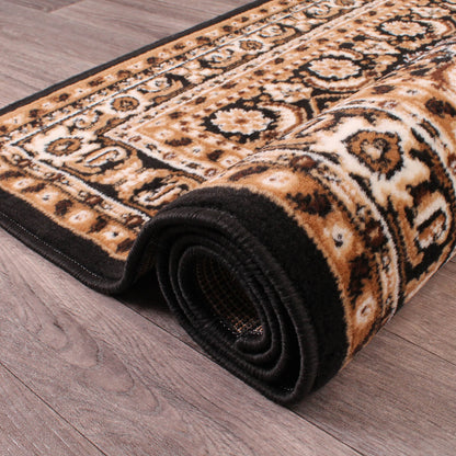 Rug Style Traditional Poly Esta Black Rug