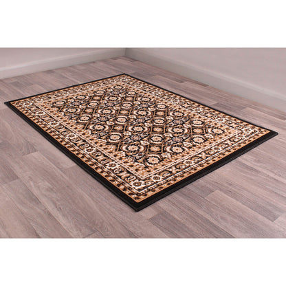 Rug Style Traditional Poly Esta Black Rug