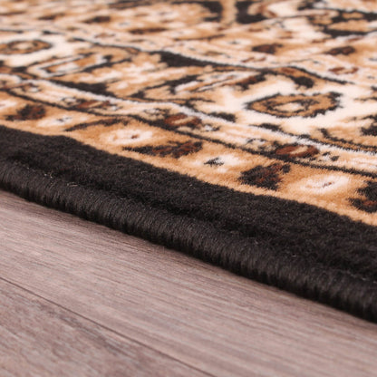 Rug Style Traditional Poly Esta Black Rug