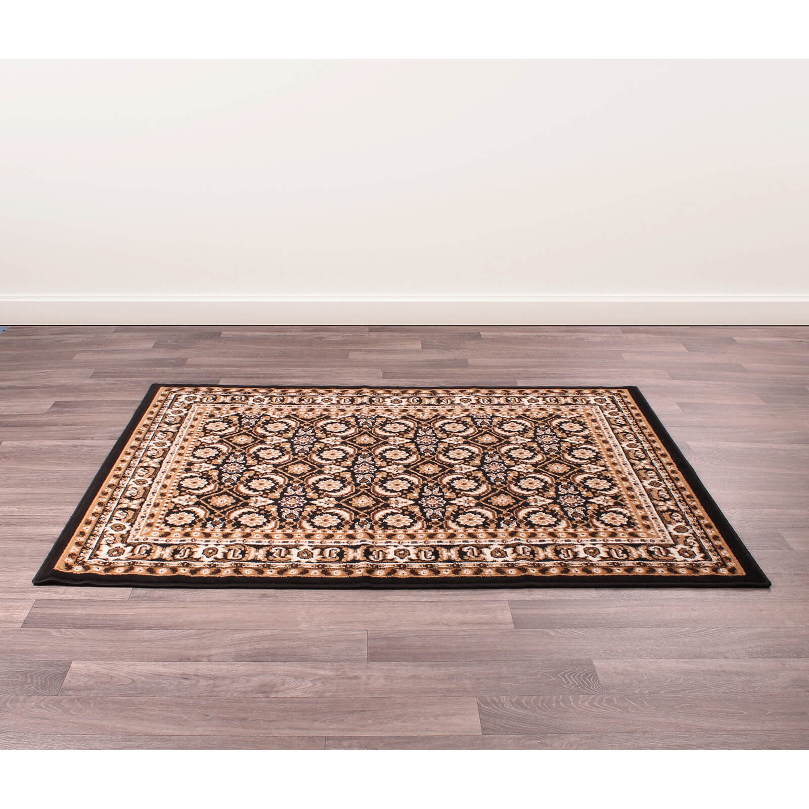 Rug Style Traditional Poly Esta Black Rug