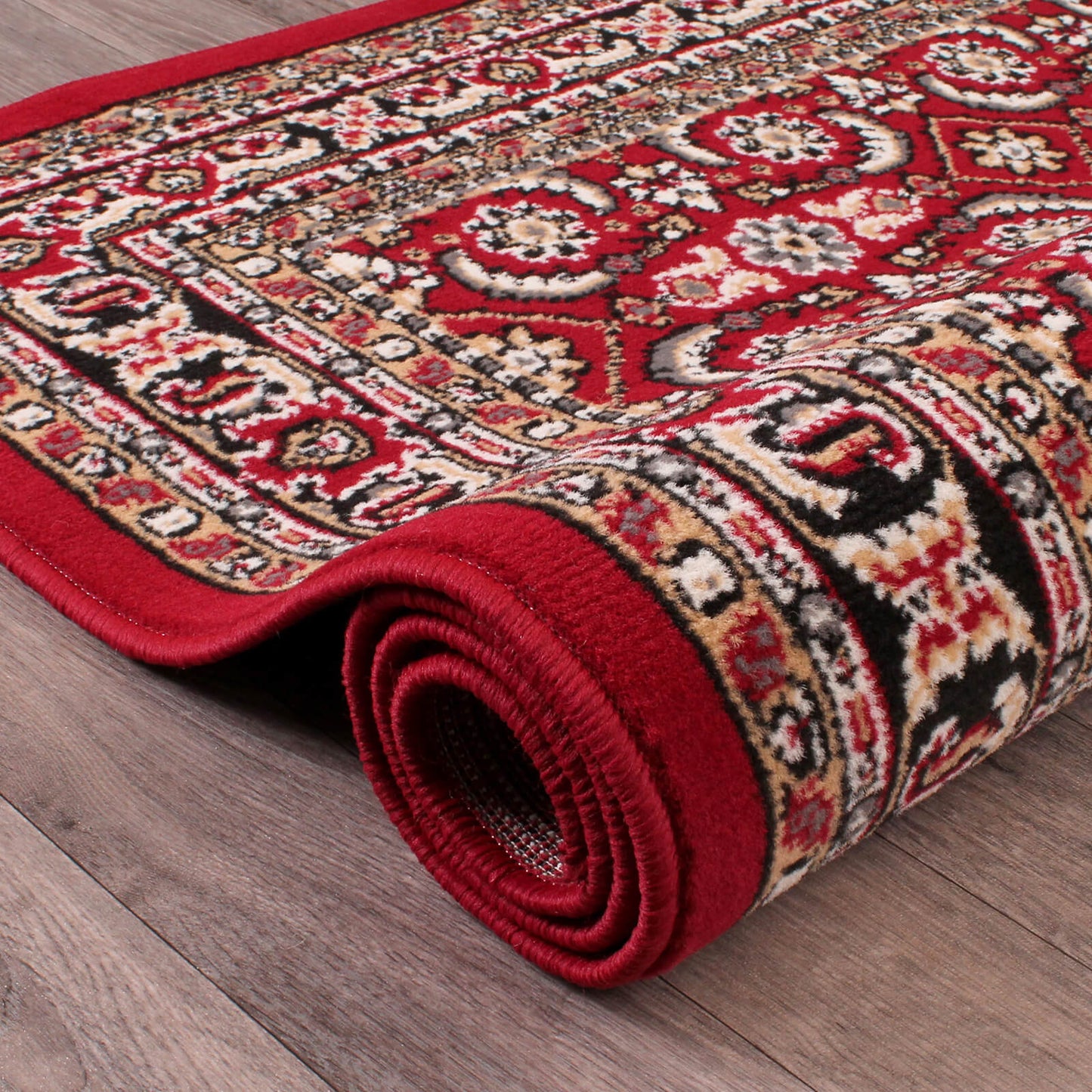 Rug Style Traditional Poly Esta Red Rug