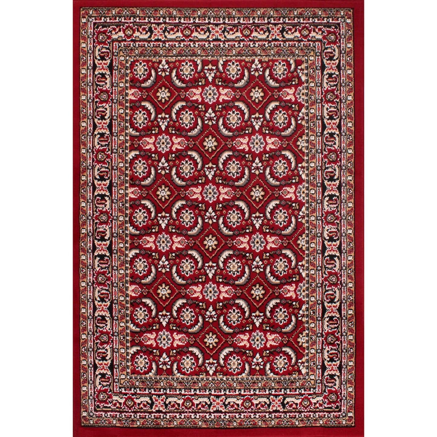 Rug Style Traditional Poly Esta Red Rug