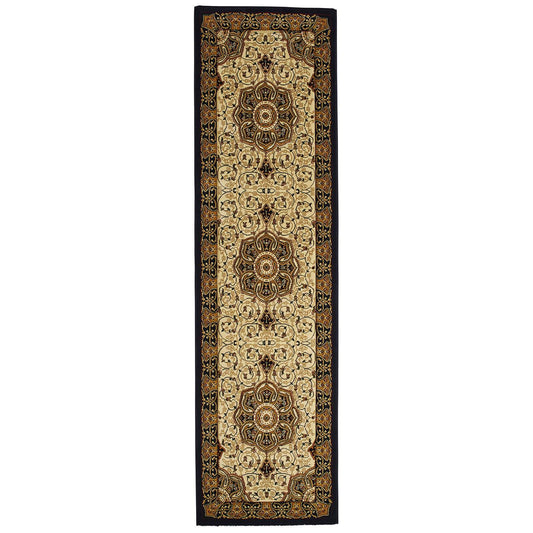 Think Rugs Heritage 4400 Black / Cream Rug