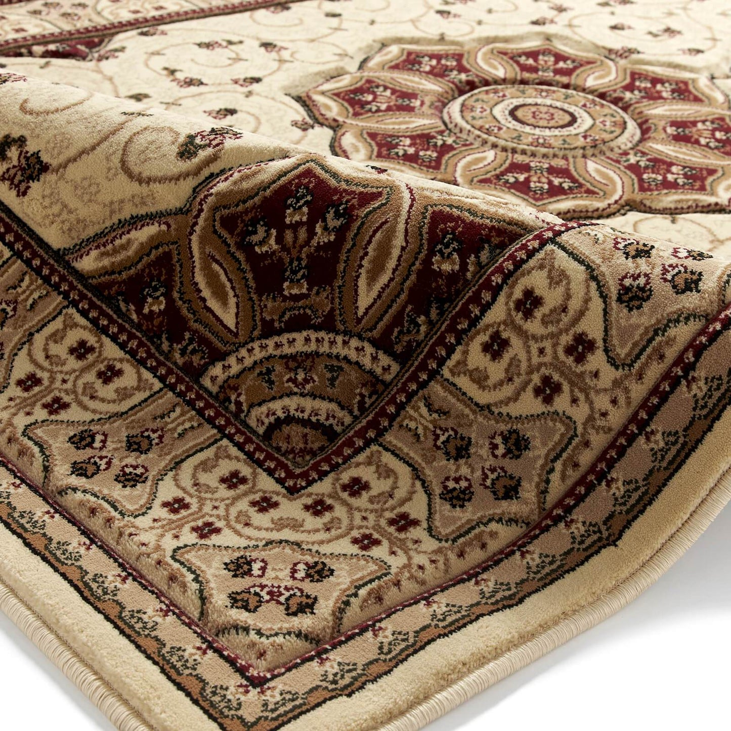 Think Rugs Heritage 4400 Cream / Red Rug