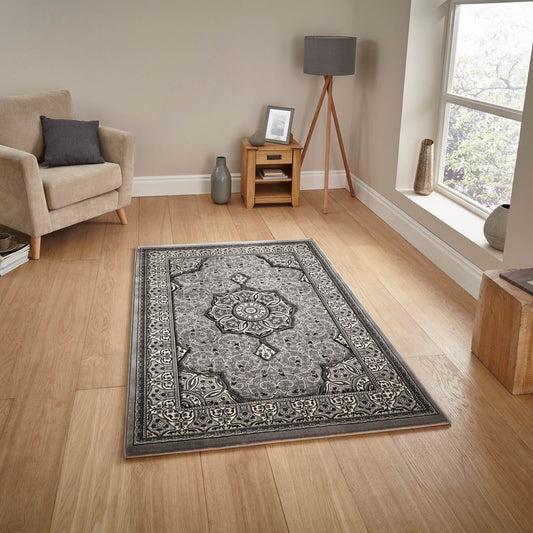 Think Rugs Heritage 4400 Silver Rug