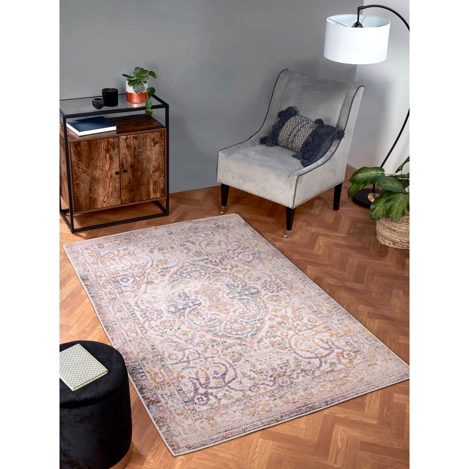 Ultimate Home Living Nova 8881A White Yellow Rug