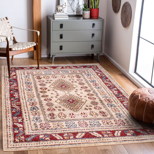 Ultimate Home Living Orient 2520 Cream Red Rug