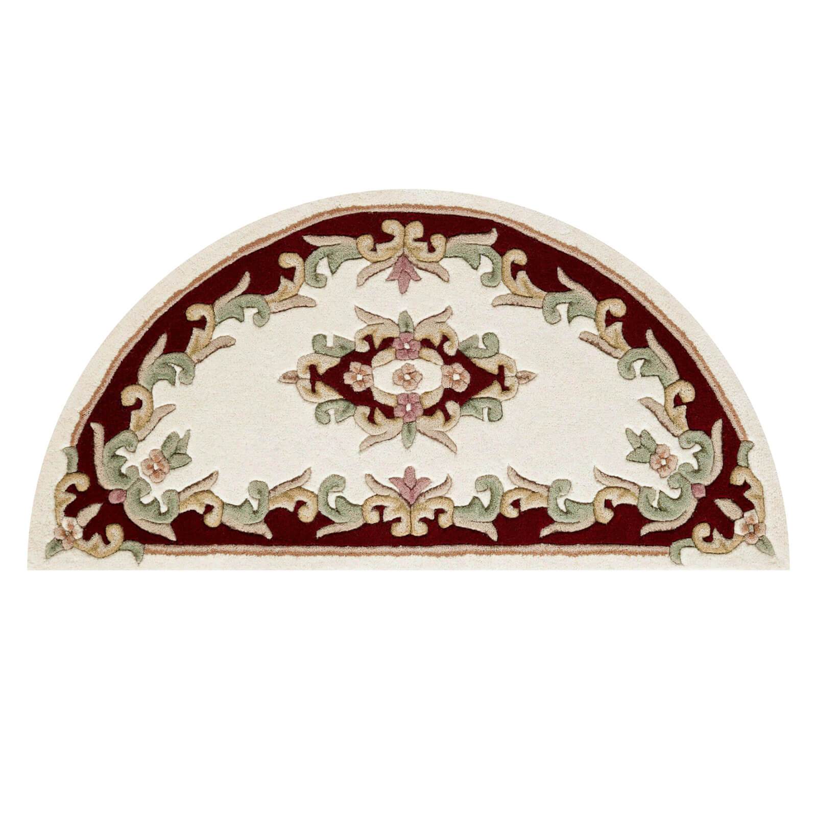 Classic Royal Cream Red Semi Circle Rugs – Home Linen Store