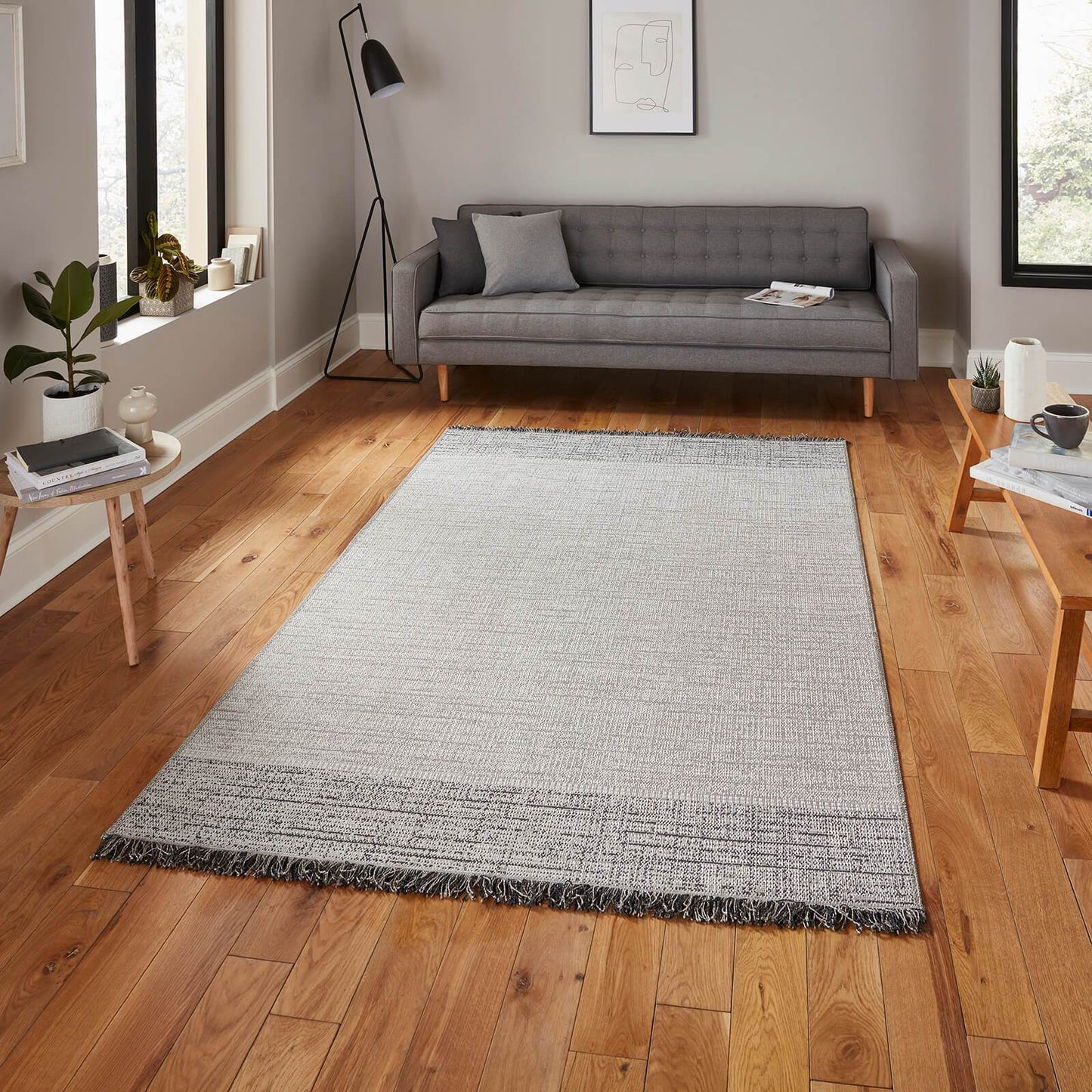 Think Rugs Tweed 9743 Silver Rug